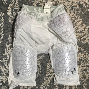 Under Armour White Padded Football Shorts